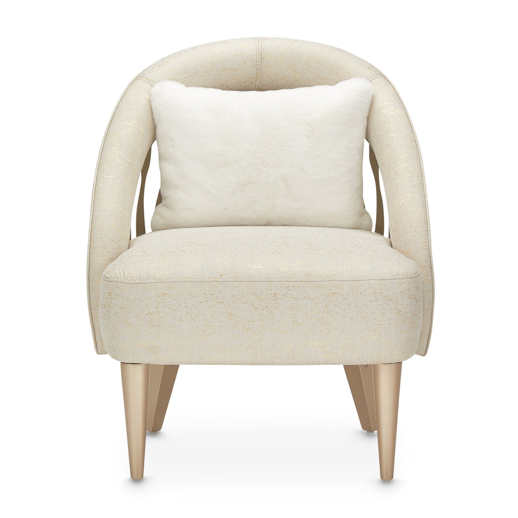 La Rachelle Medium Champagne/Cloud Flame Chair - Ornate Home