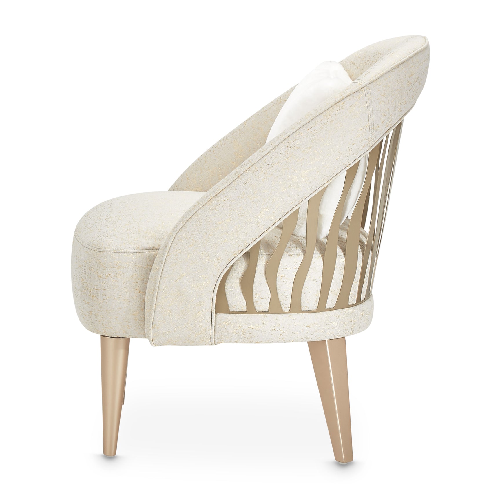 La Rachelle Medium Champagne/Cloud Flame Chair - Ornate Home