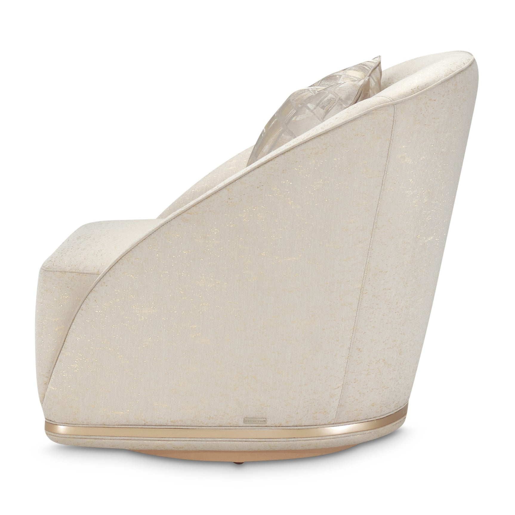 La Rachelle Medium Champagne/Cloud Swivel Chair - Ornate Home