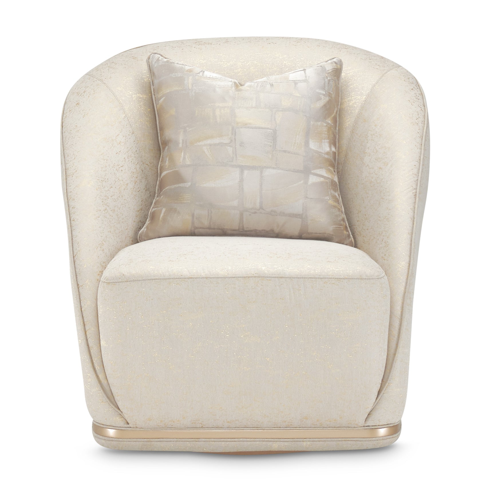 La Rachelle Medium Champagne/Cloud Swivel Chair - Ornate Home