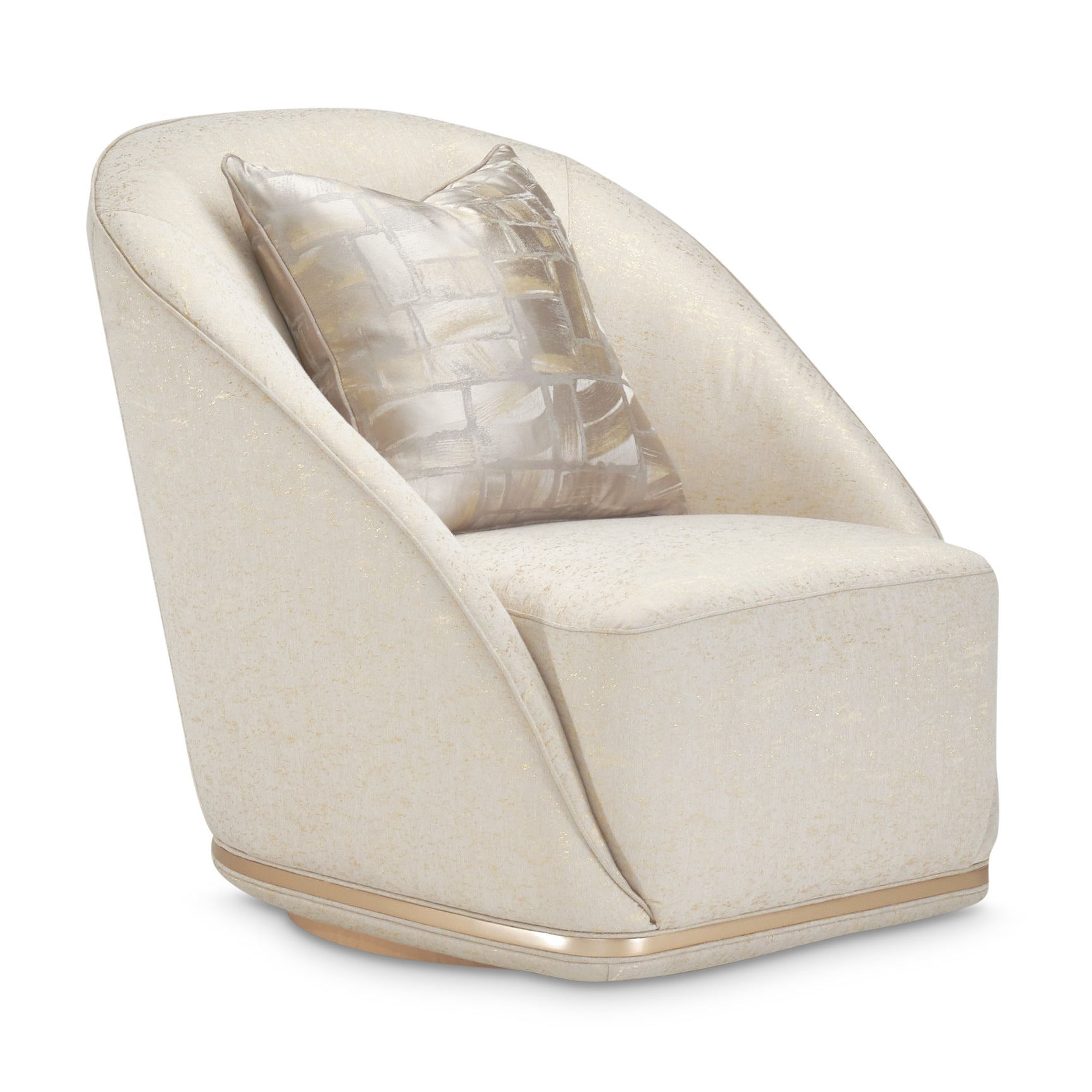 La Rachelle Medium Champagne/Cloud Swivel Chair - Ornate Home