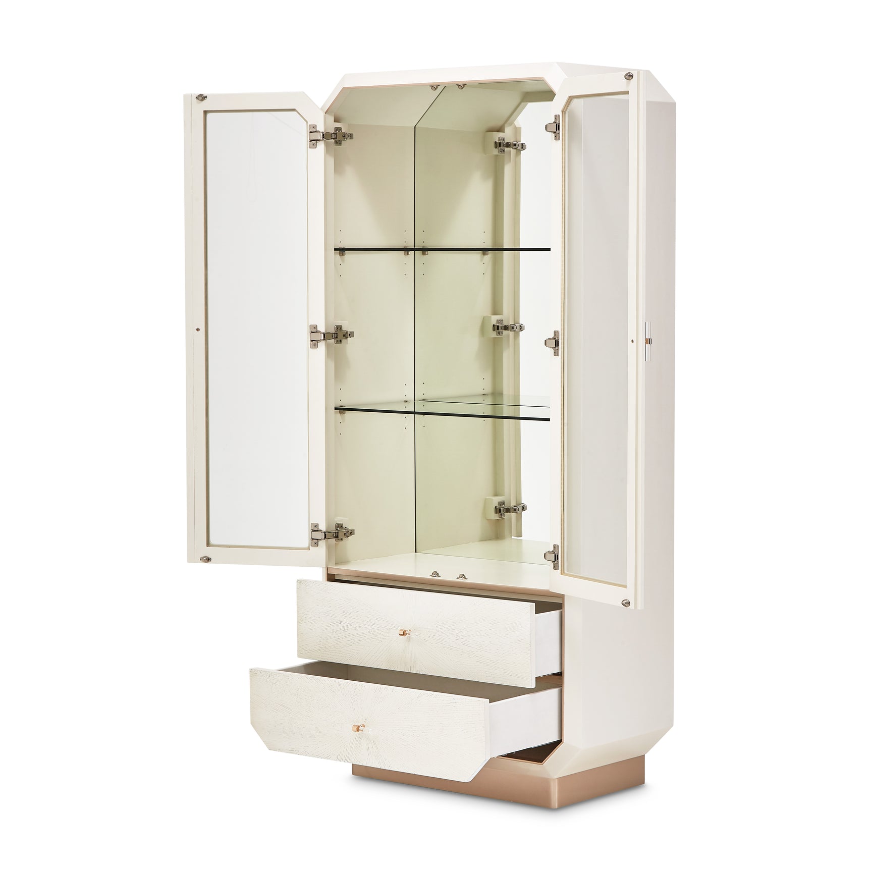 La Rachelle Medium Champagne Display Cabinet - Ornate Home