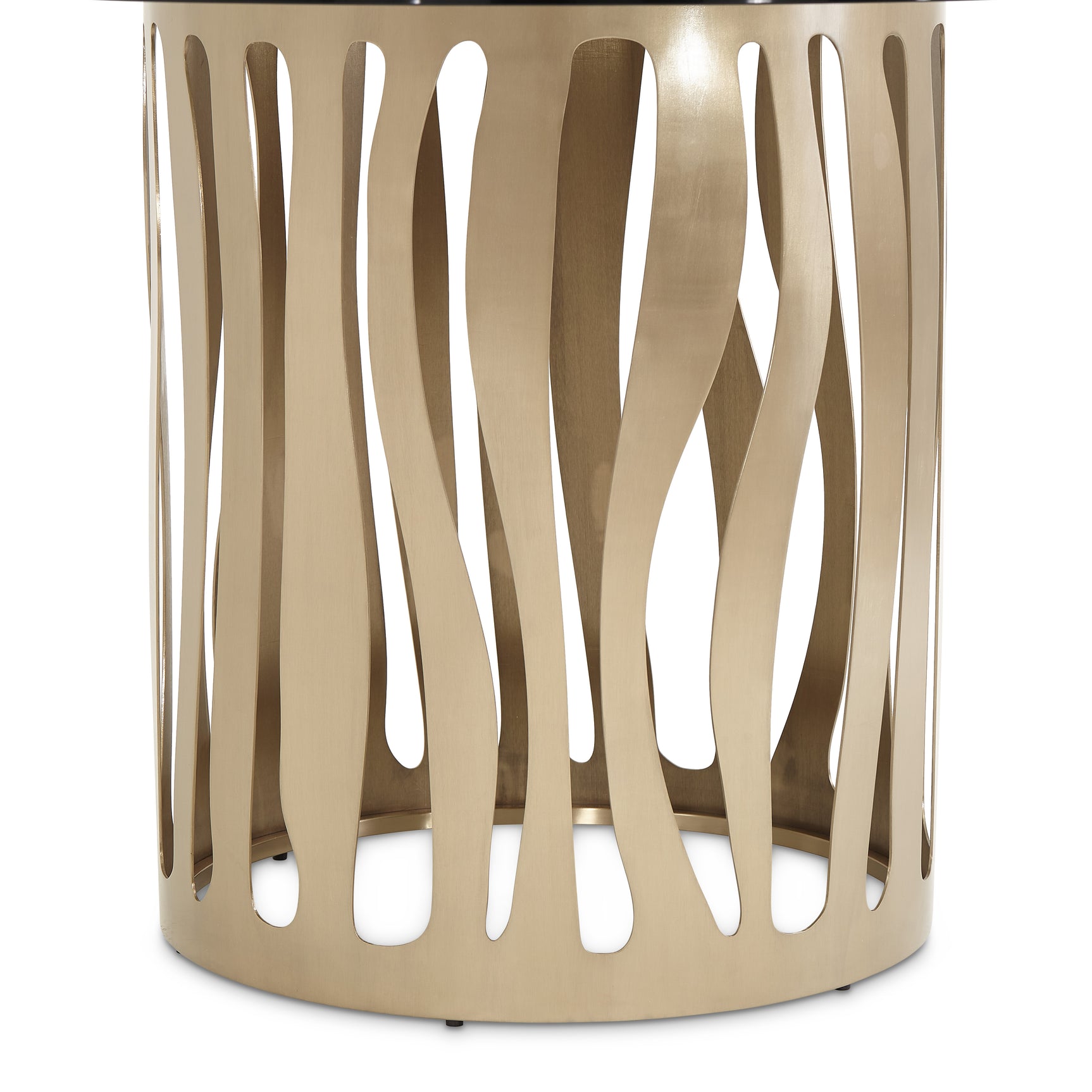 La Rachelle Medium Champagne Round Dining Table - Ornate Home