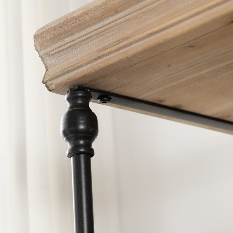 La Salle Natural/Black Bookshelf - Ornate Home
