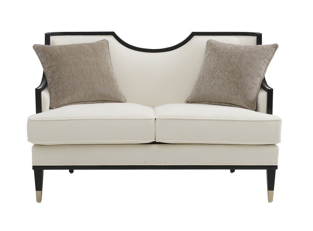 La Salle White Loveseat - Ornate Home