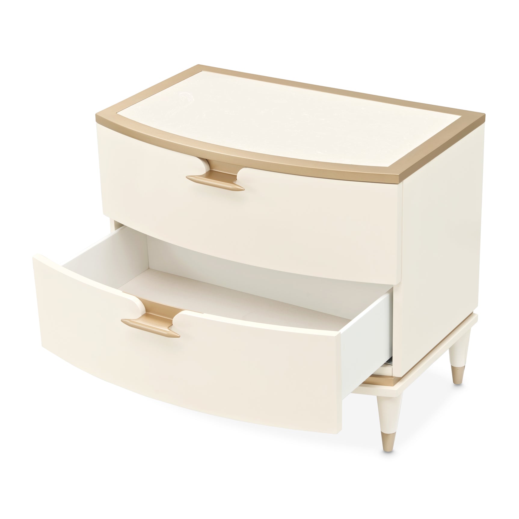La Terrazza Creamy Pearl Nightstand, Large - Ornate Home