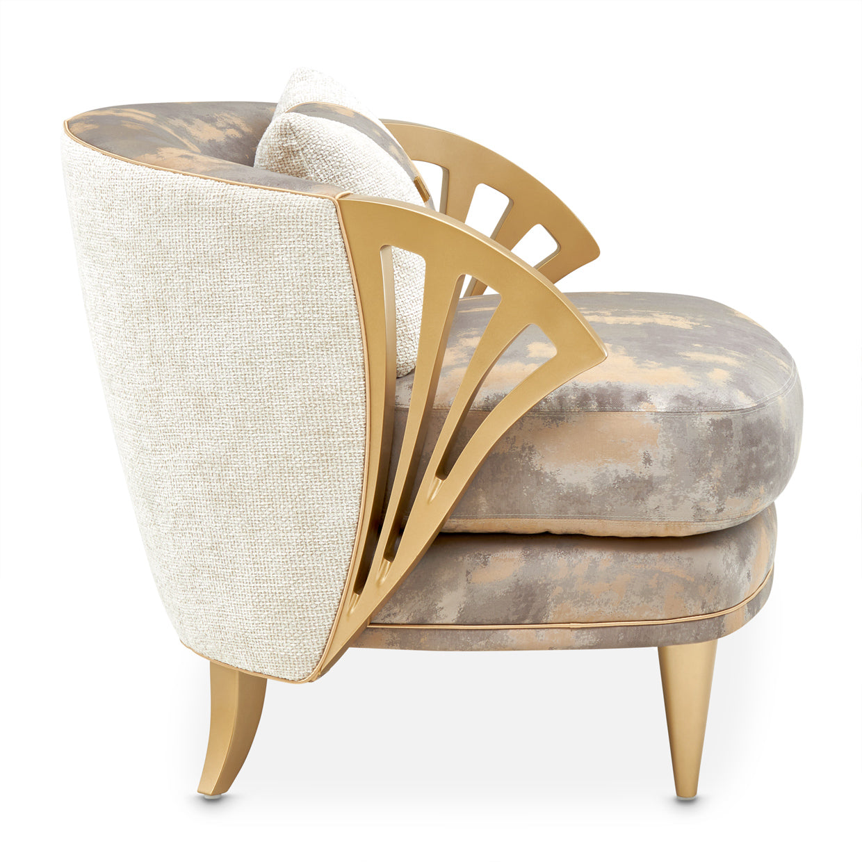 La Terrazza Light Champagne/Cappuccino Accent Chair - Ornate Home