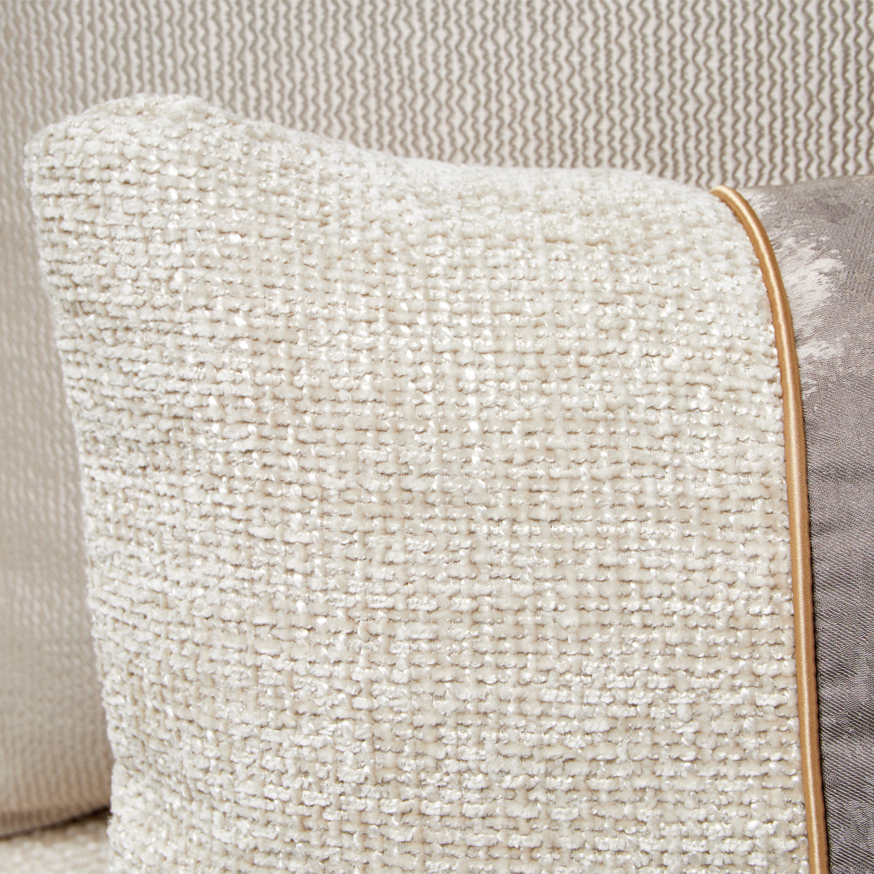 La Terrazza Light Champagne/Cappuccino Chaise - Ornate Home