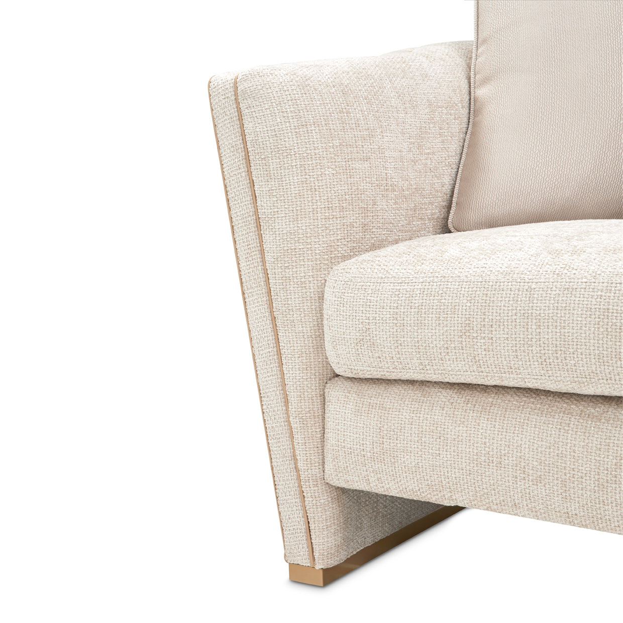La Terrazza Light Champagne/Cappuccino Sofa - Ornate Home
