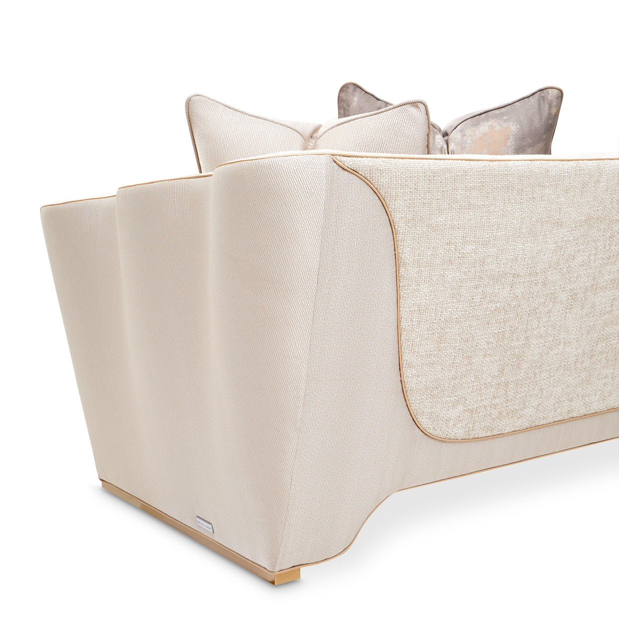 La Terrazza Light Champagne/Cappuccino Sofa - Ornate Home