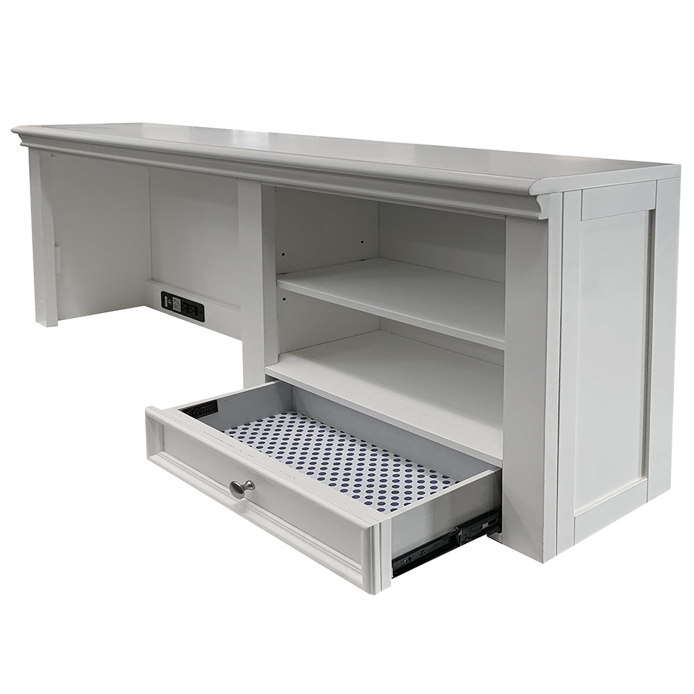 Lacey White Computer Hutch - Ornate Home