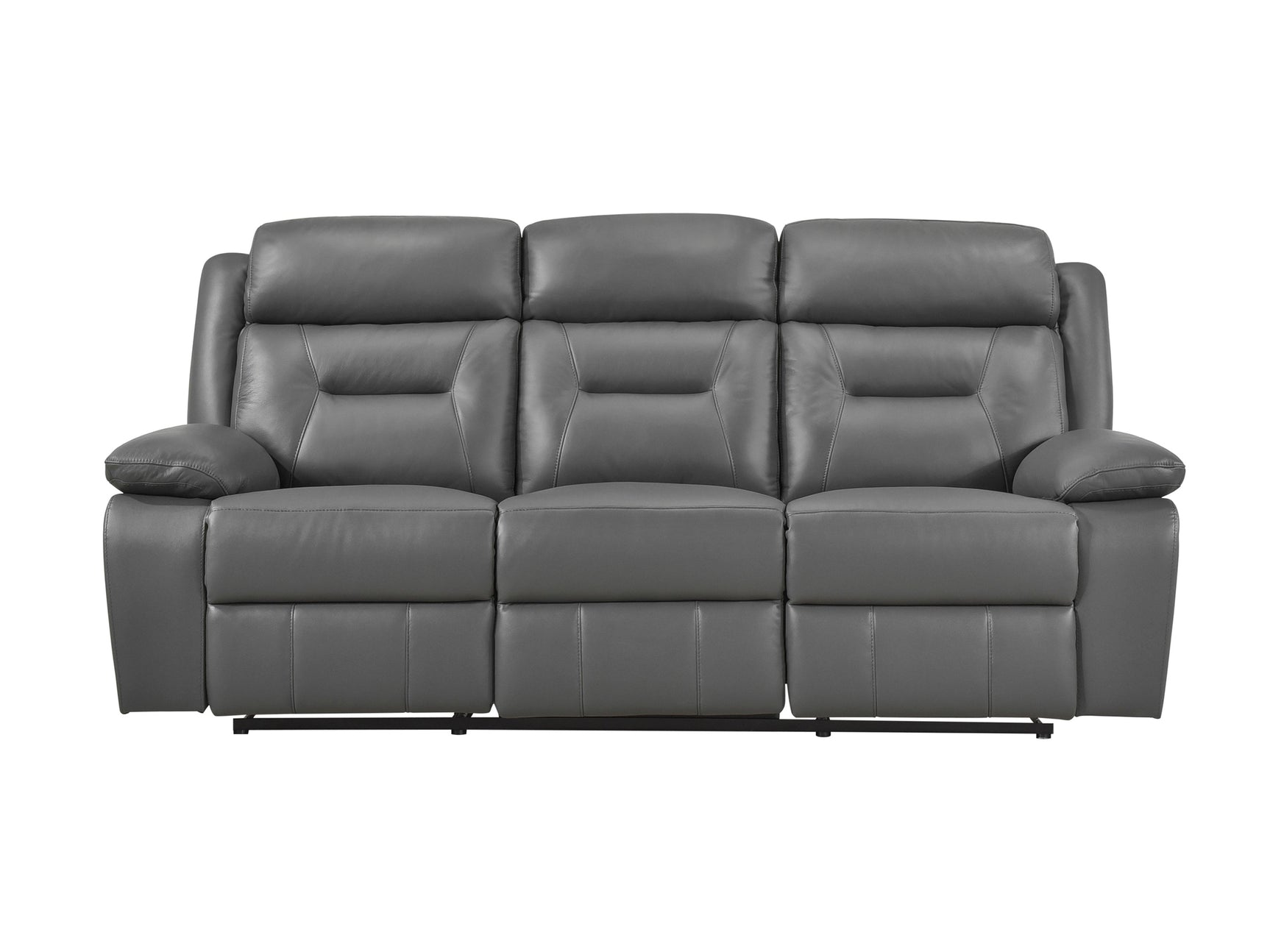 Laconia Dark Gray Double Reclining Sofa - Ornate Home