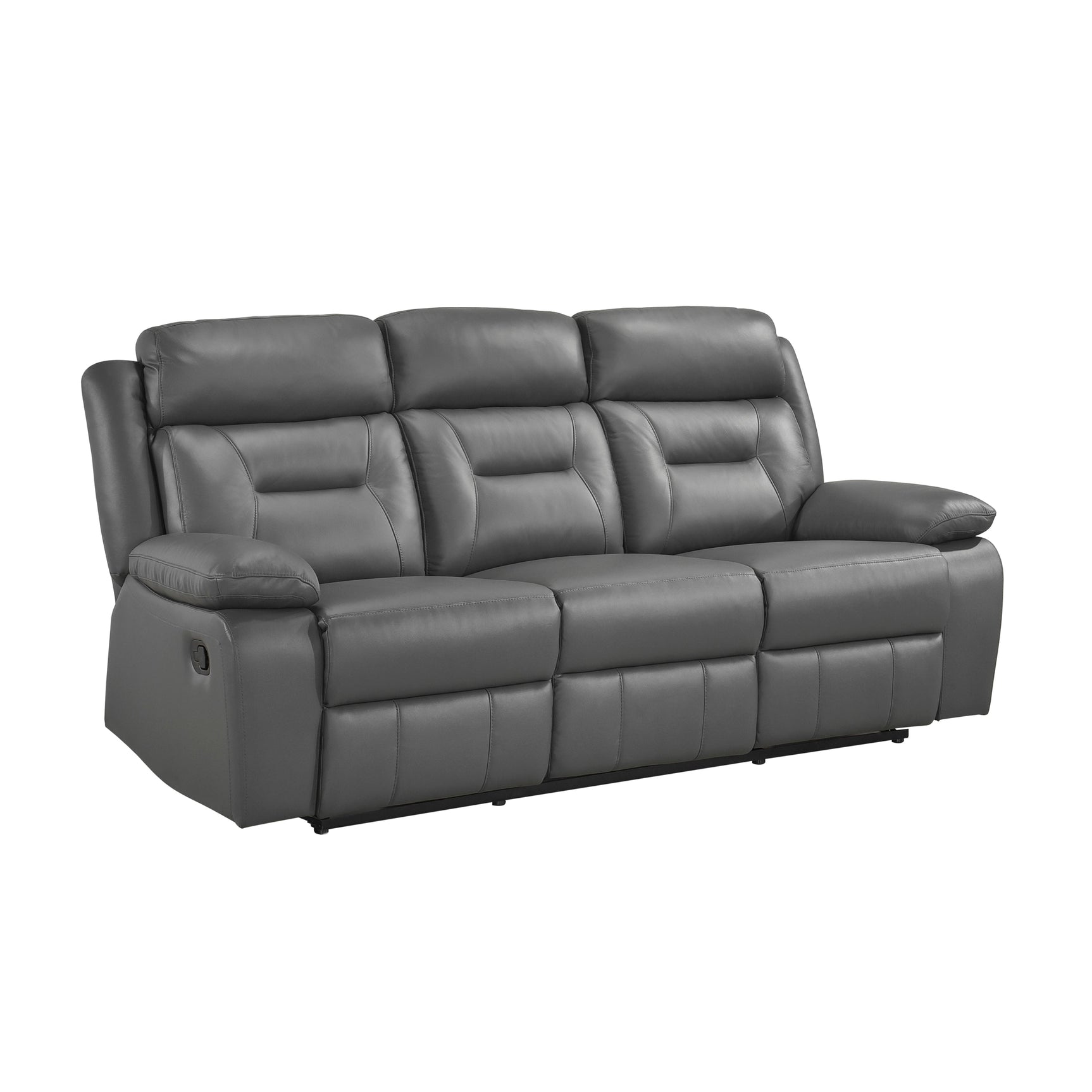 Laconia Dark Gray Double Reclining Sofa - Ornate Home