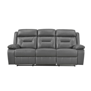 Laconia Dark Gray Double Reclining Sofa - Ornate Home