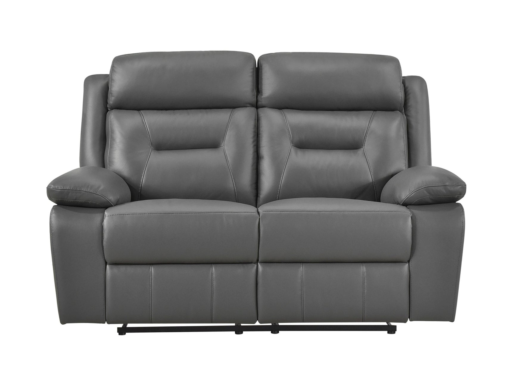 Laconia Dark Gray Reclining Loveseat - Ornate Home