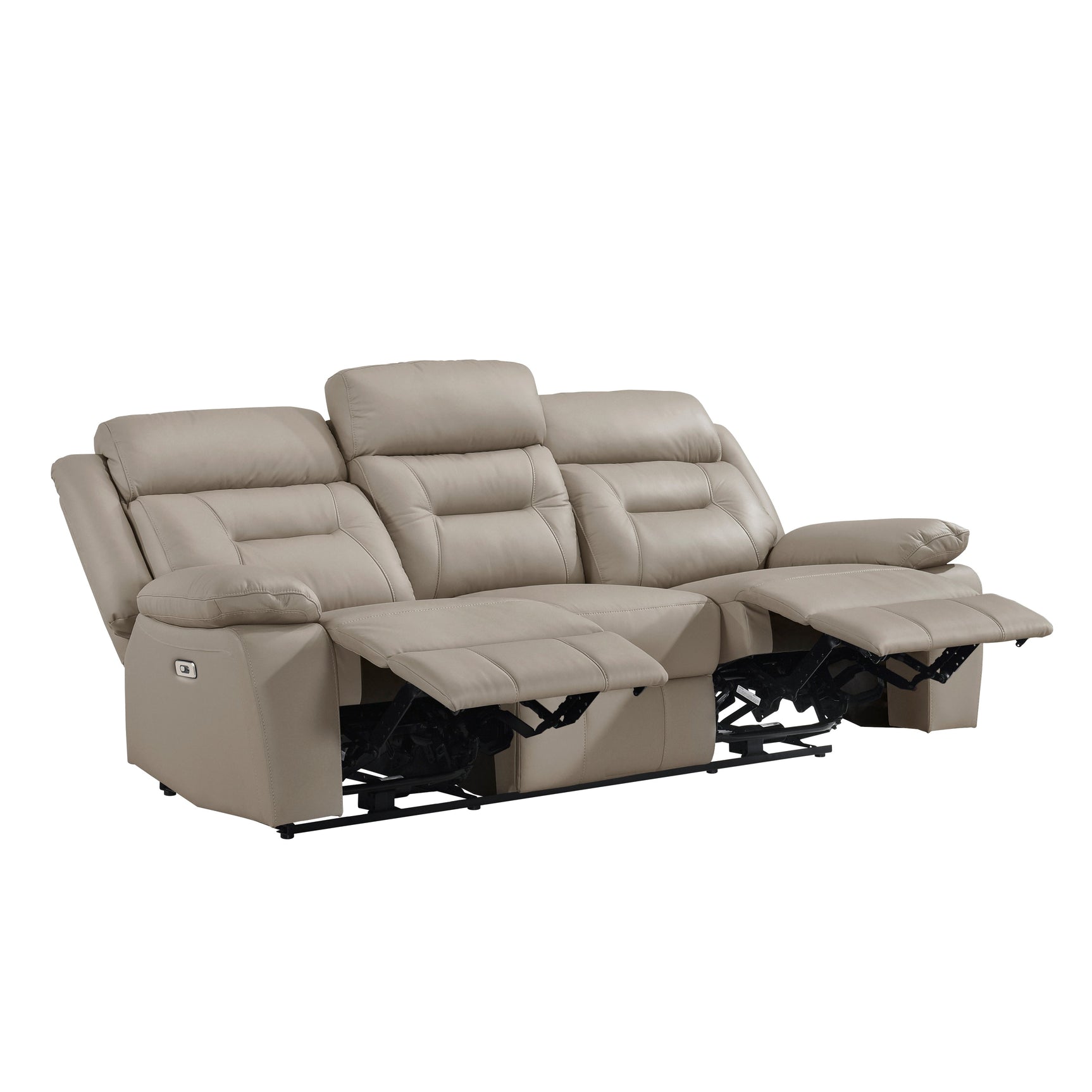 Laconia Latte Power Double Reclining Sofa - Ornate Home