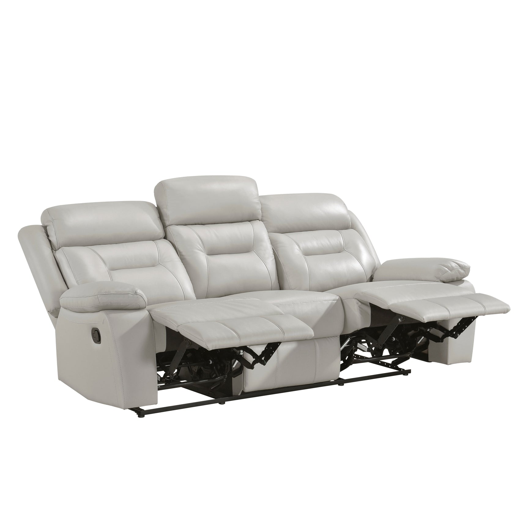 Laconia Silver Double Reclining Sofa - Ornate Home