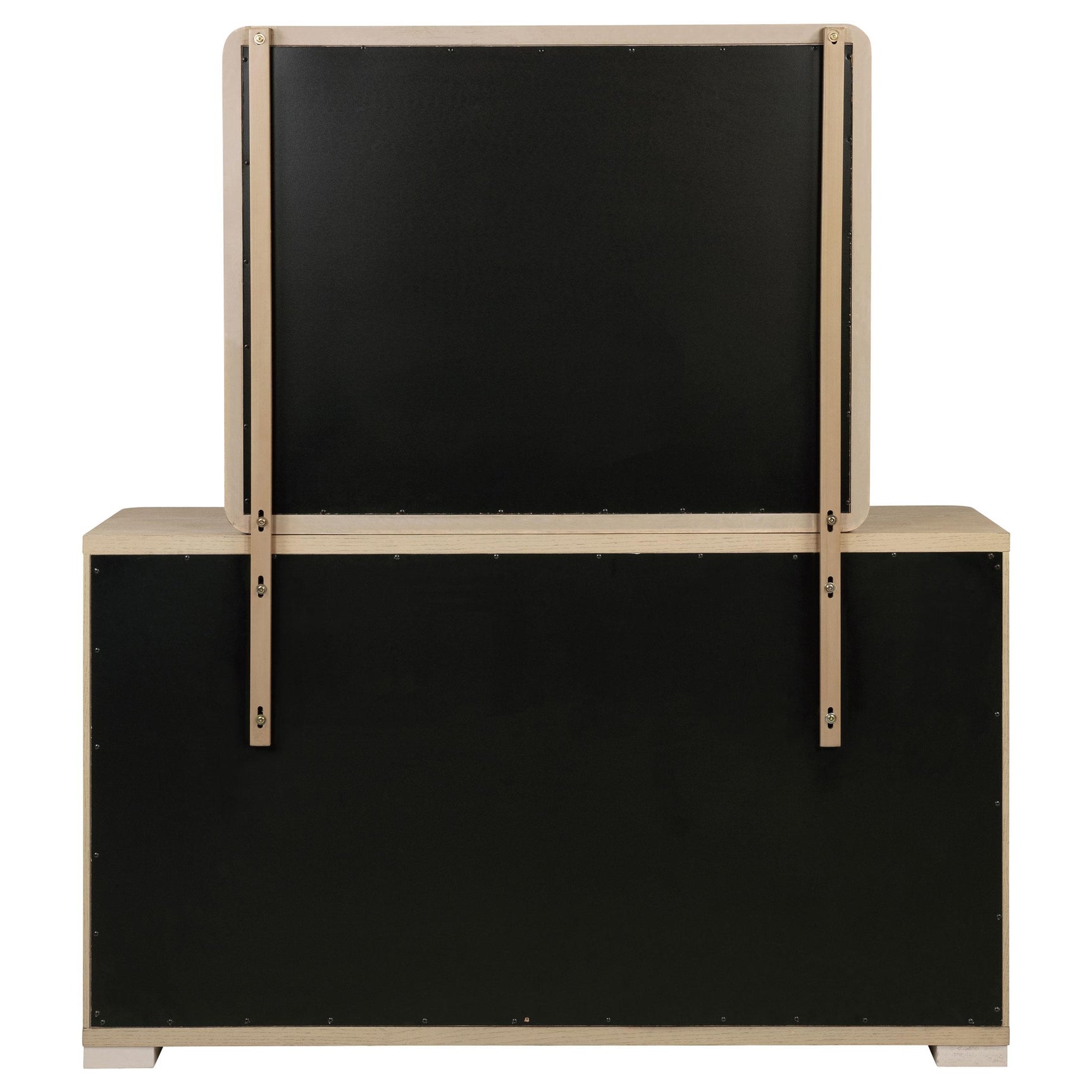 Ladera Light Elm 6-drawer Bedroom Dresser and Mirror - Ornate Home