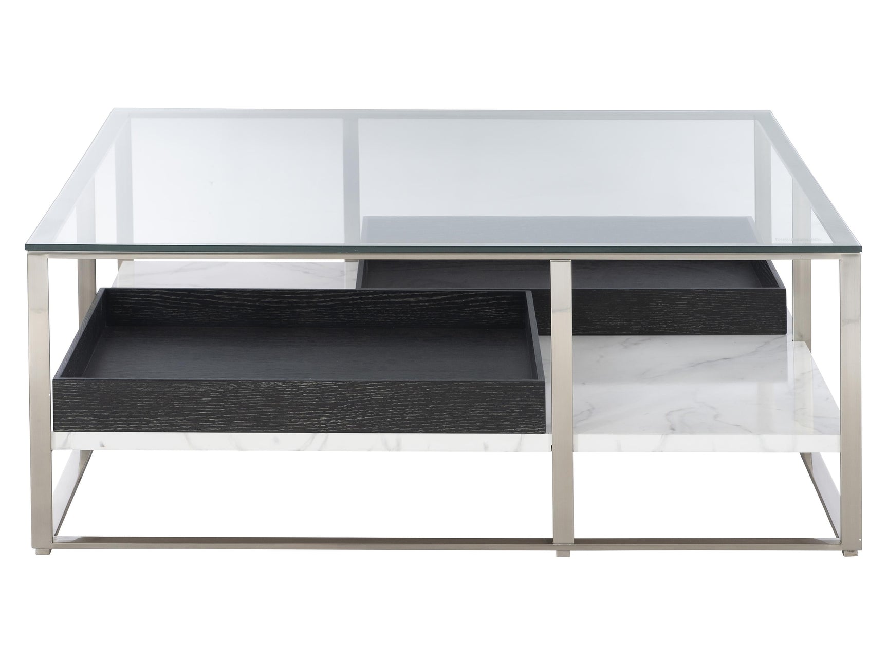 Lafayette Silver Mist/Cerused Mink Cocktail Table - Ornate Home