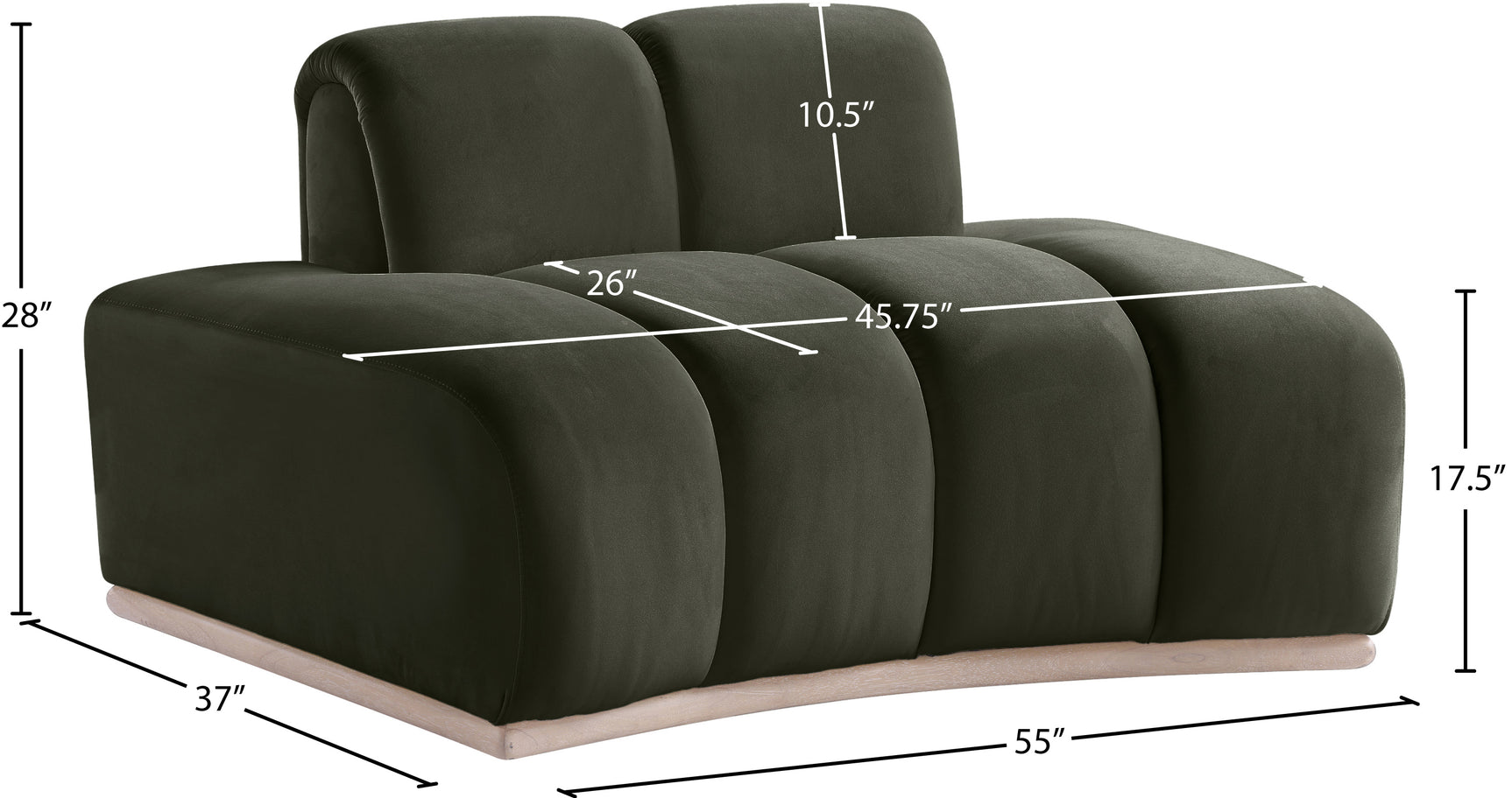 Laguna Green/Natural Upholstered Chair - Ornate Home