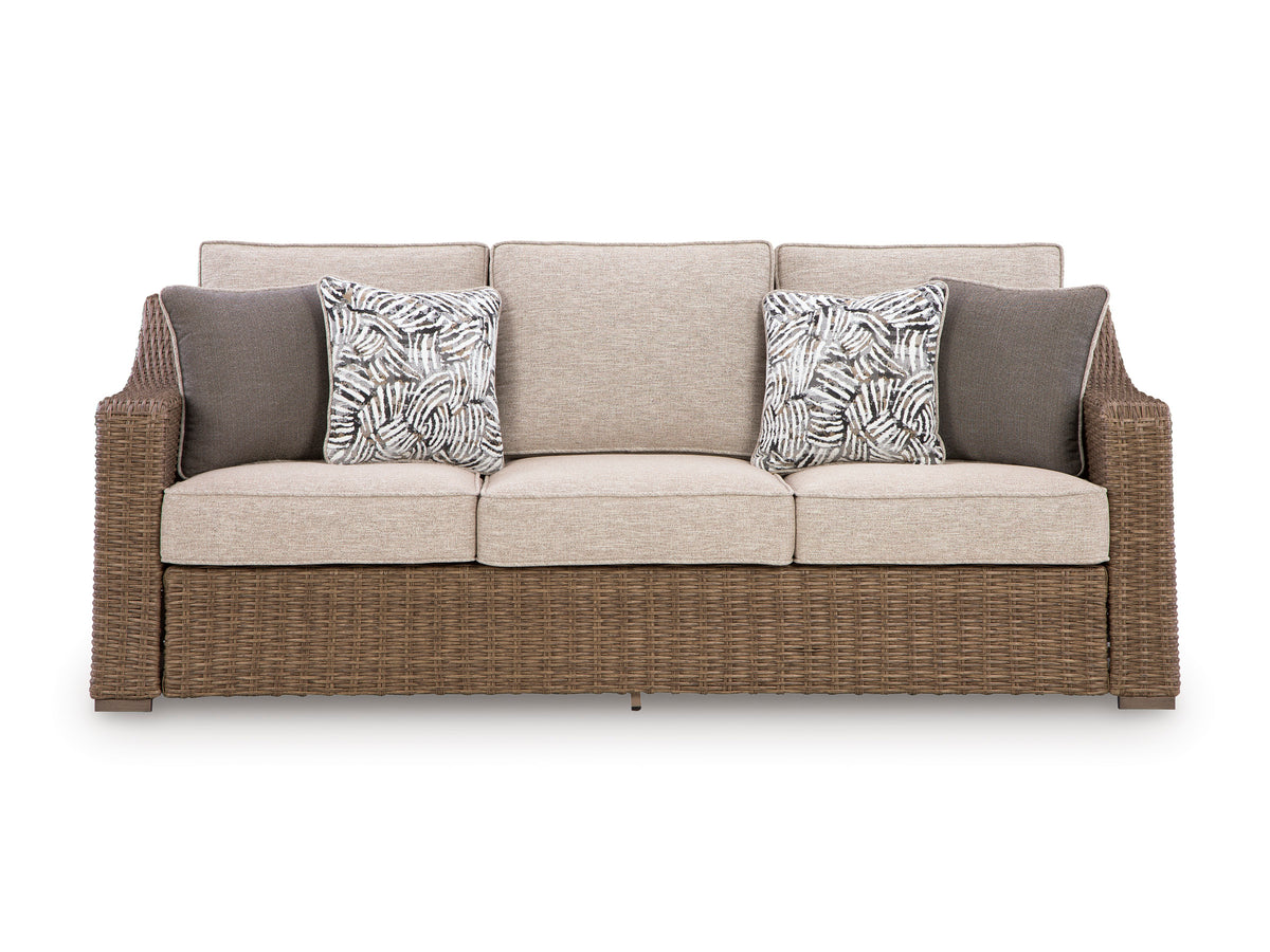 Laguna Heights Beige 3-Piece Outdoor Seating Set (Sofa, Loveeat & Recliner) - Ornate Home