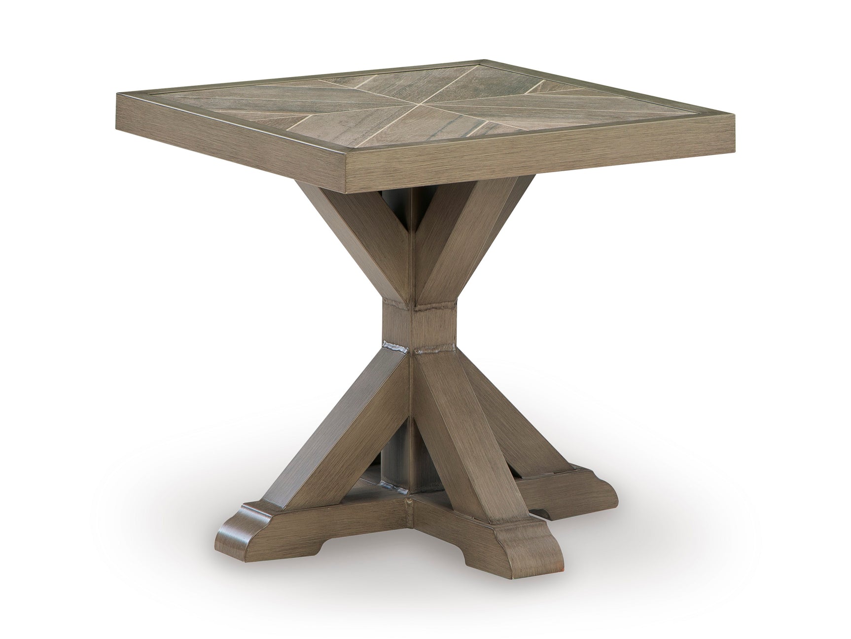 Laguna Heights Beige 4-Piece Outdoor Seating Set with End Table - Ornate Home