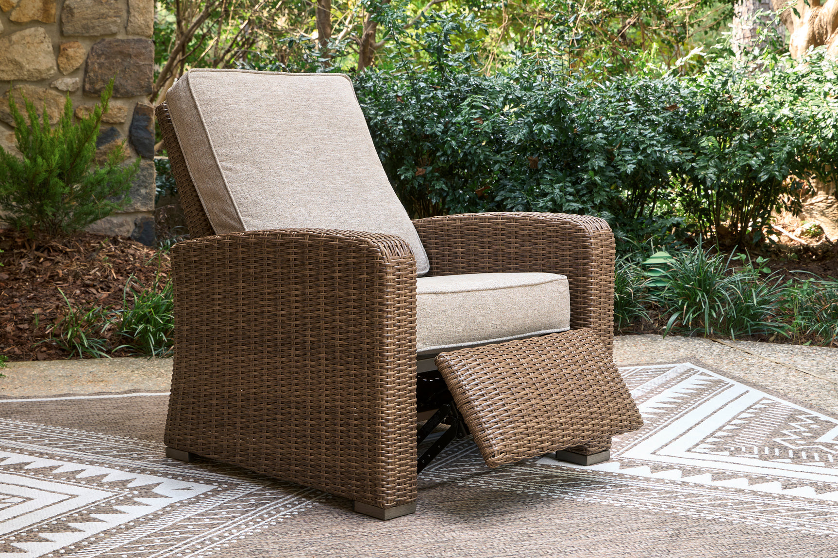 Laguna Heights Beige 3-Piece Outdoor Seating Set (Sofa, Loveeat & Recliner) - Ornate Home