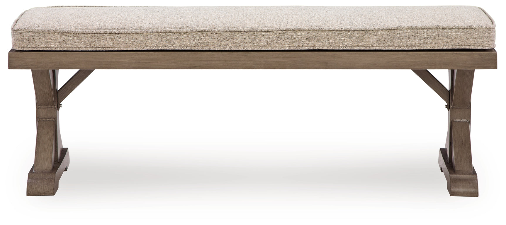 Laguna Heights Beige Outdoor Bench with Cushion - Ornate Home