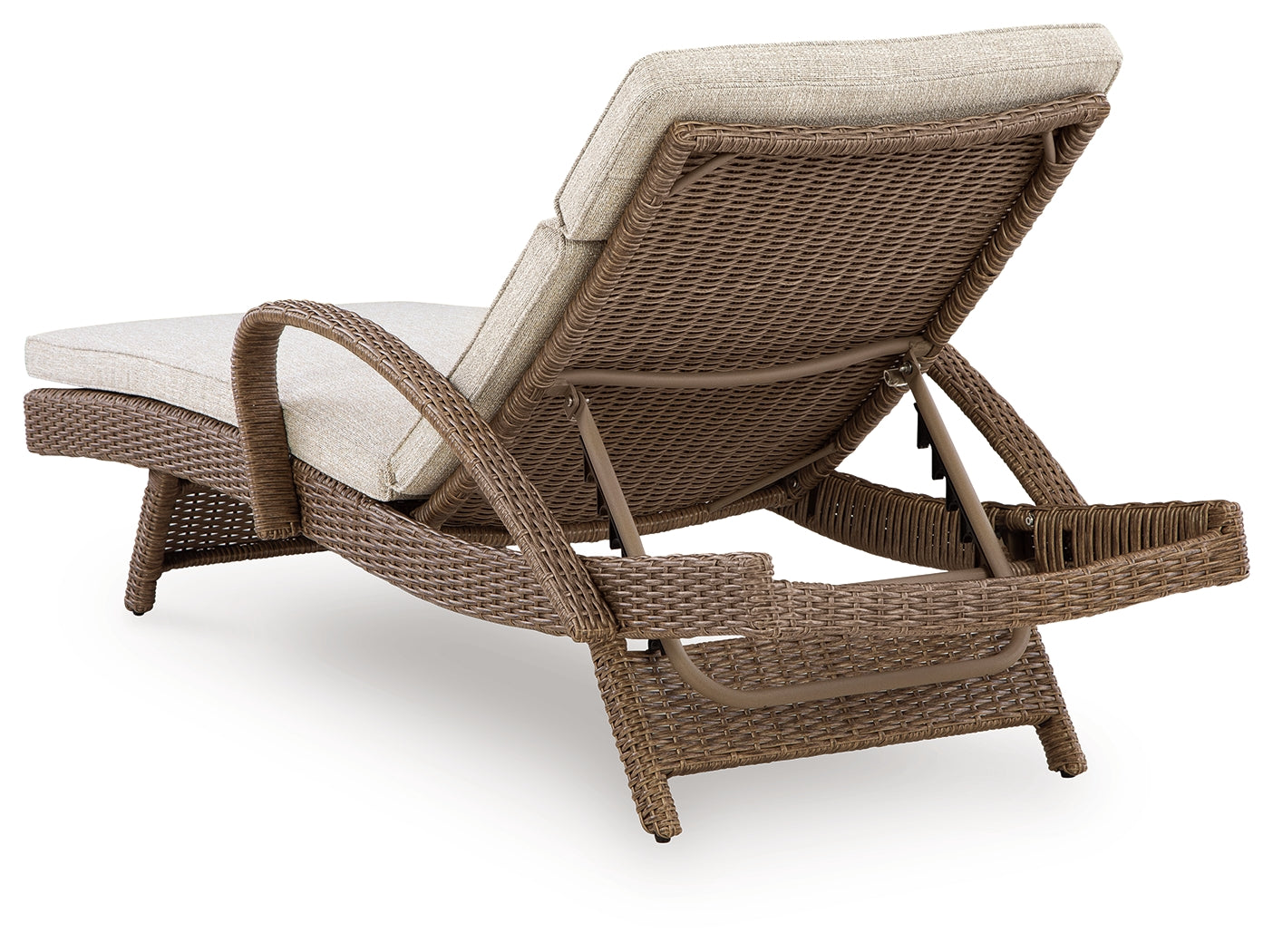Laguna Heights Beige Outdoor Chaise Lounge with Cushion - Ornate Home
