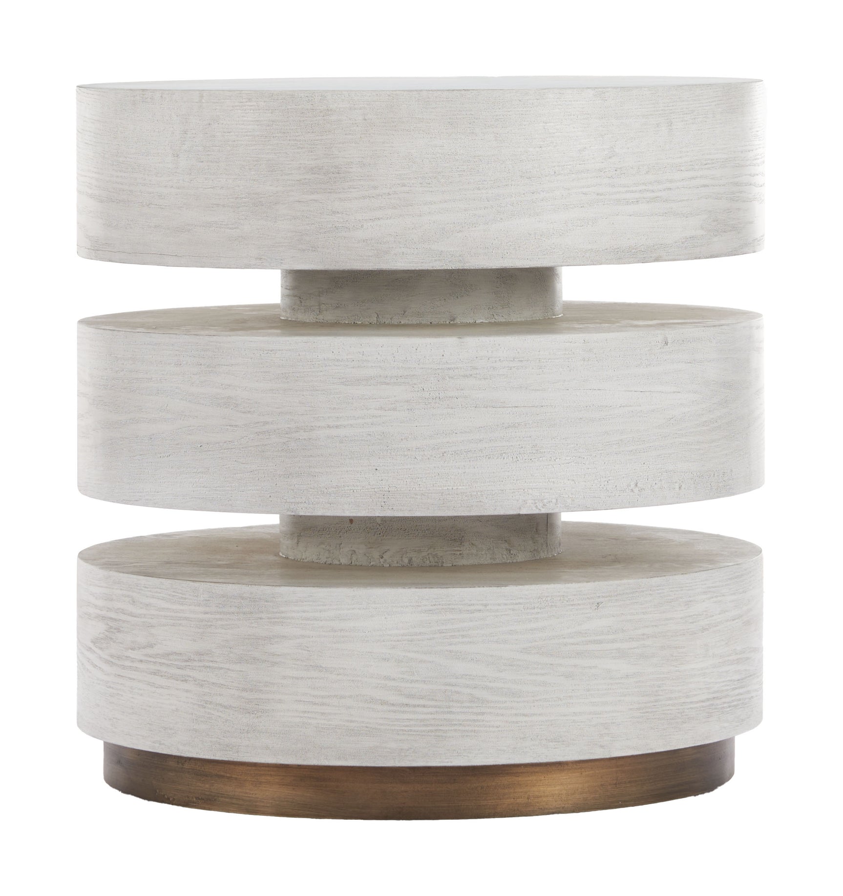 Laha Oak White Side Table - Ornate Home