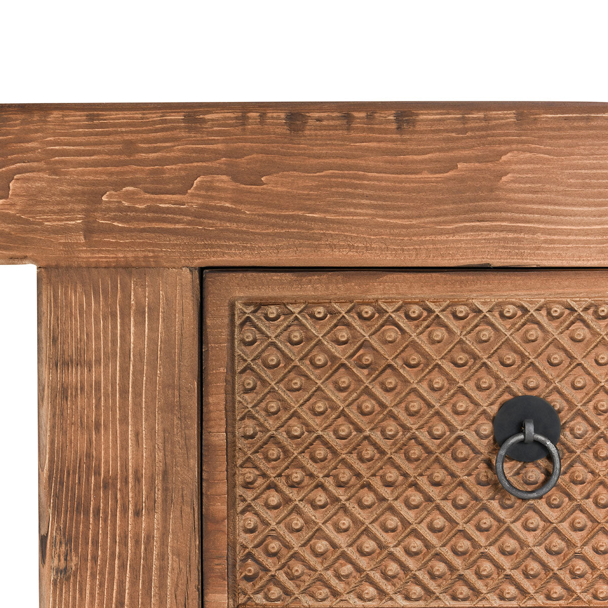 Lahey Mission Brown Solid Wood 11 Dwr Rectangle Console Table - Ornate Home