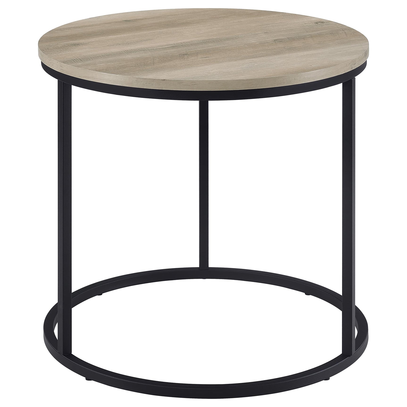 Lainey Distressed Pine Round Occasional Side End Table - Ornate Home