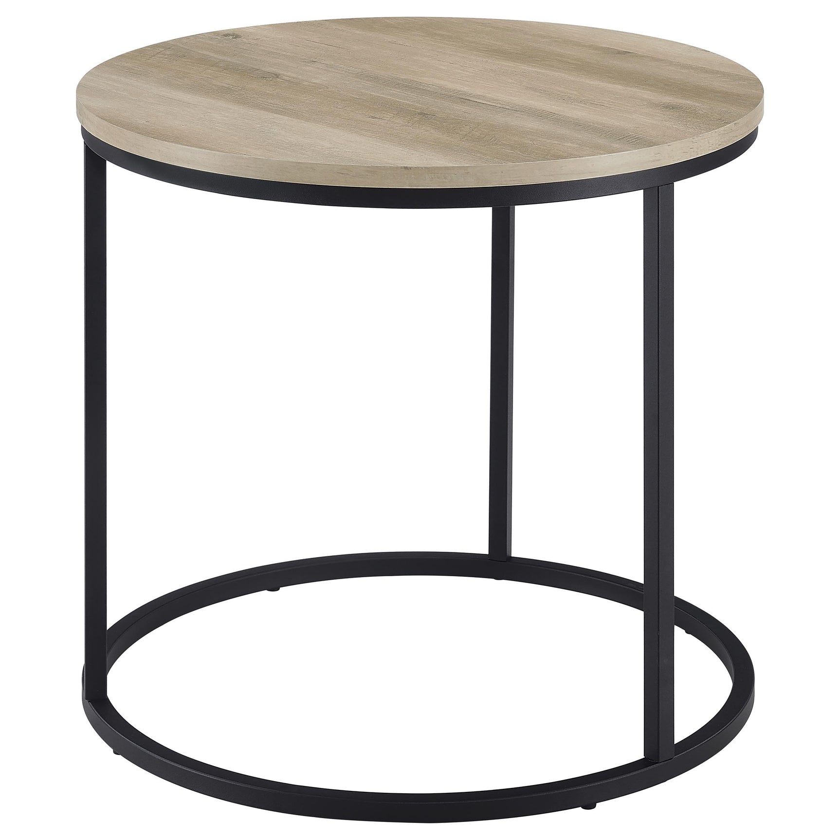 Lainey Distressed Pine Round Occasional Side End Table - Ornate Home