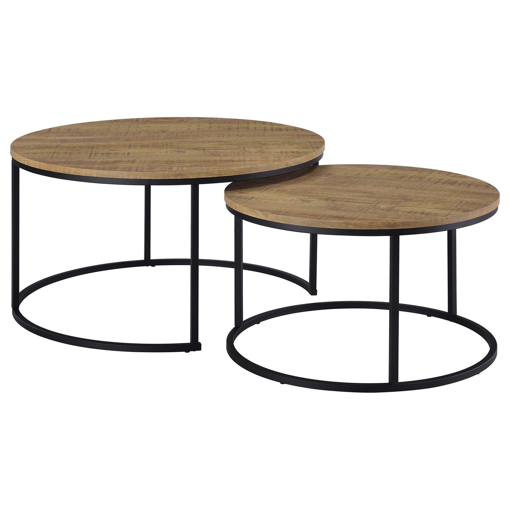 Lainey Mango 2-piece Round Nesting Coffee Table - Ornate Home