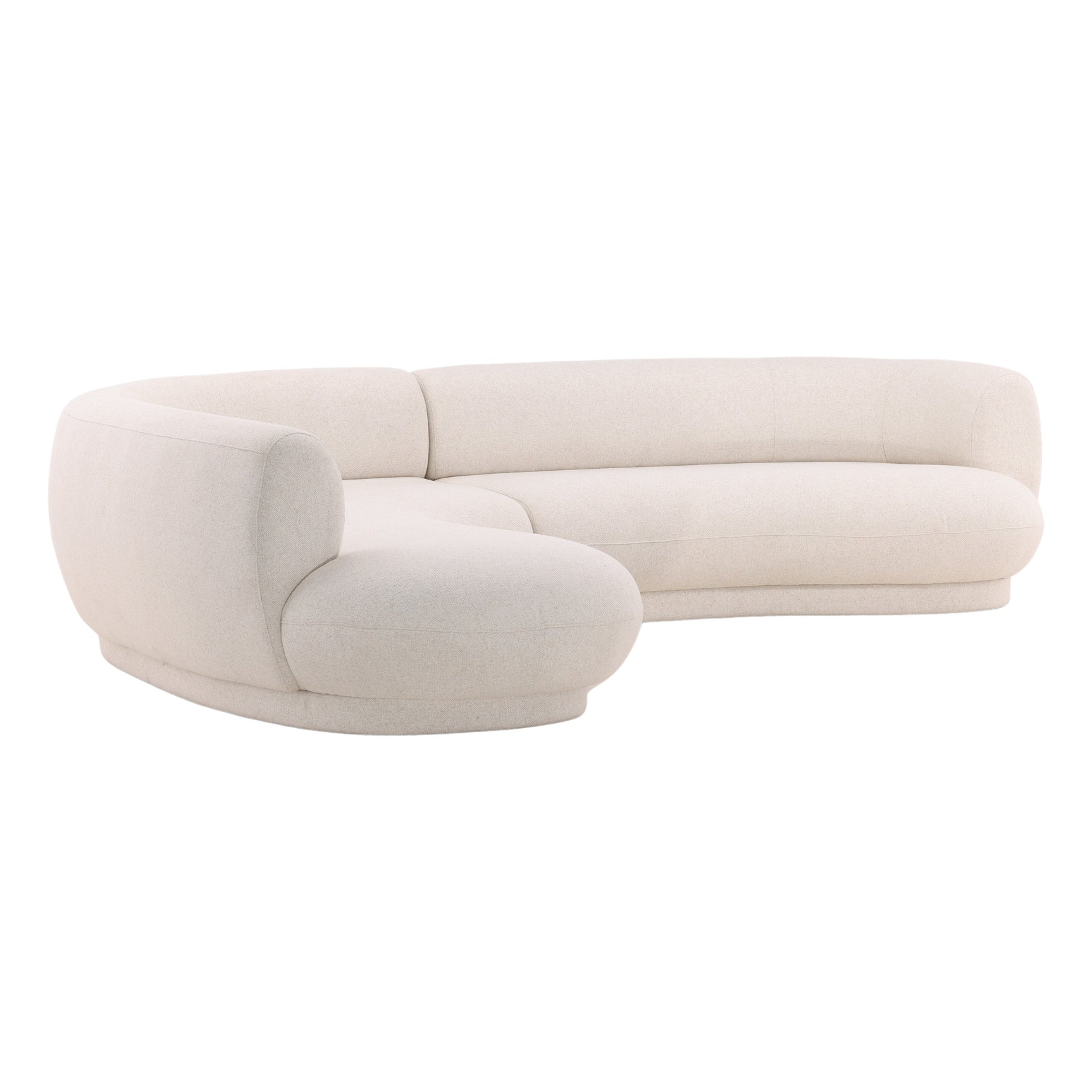 Lake Cream Chaise Sectional - Ornate Home