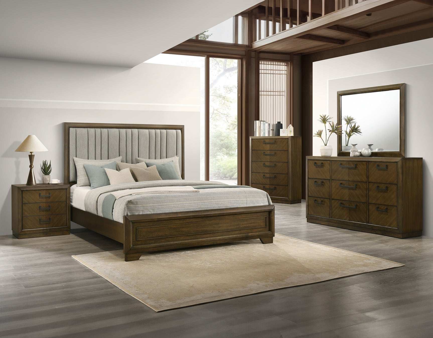 Lakecrest Brown King Panel Bed - Ornate Home