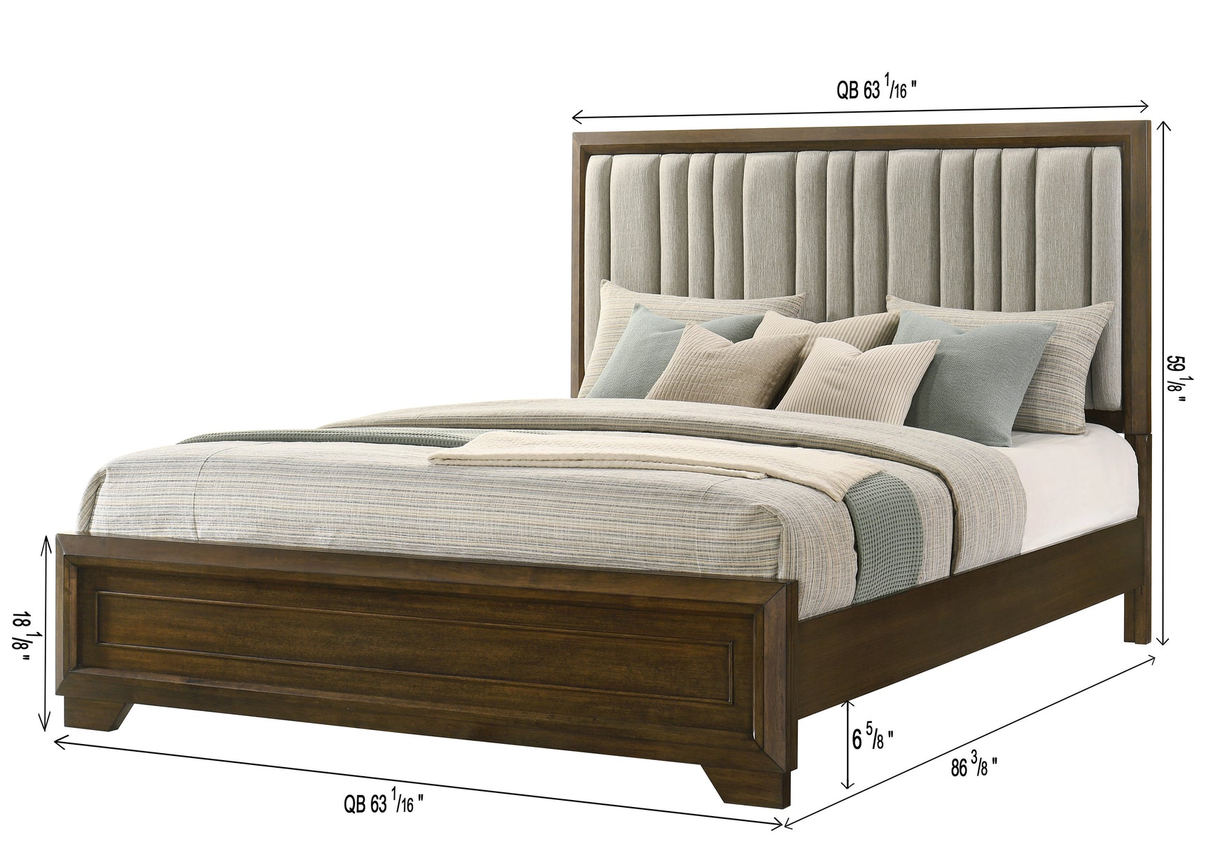 Lakecrest Brown Queen Panel Bed - Ornate Home