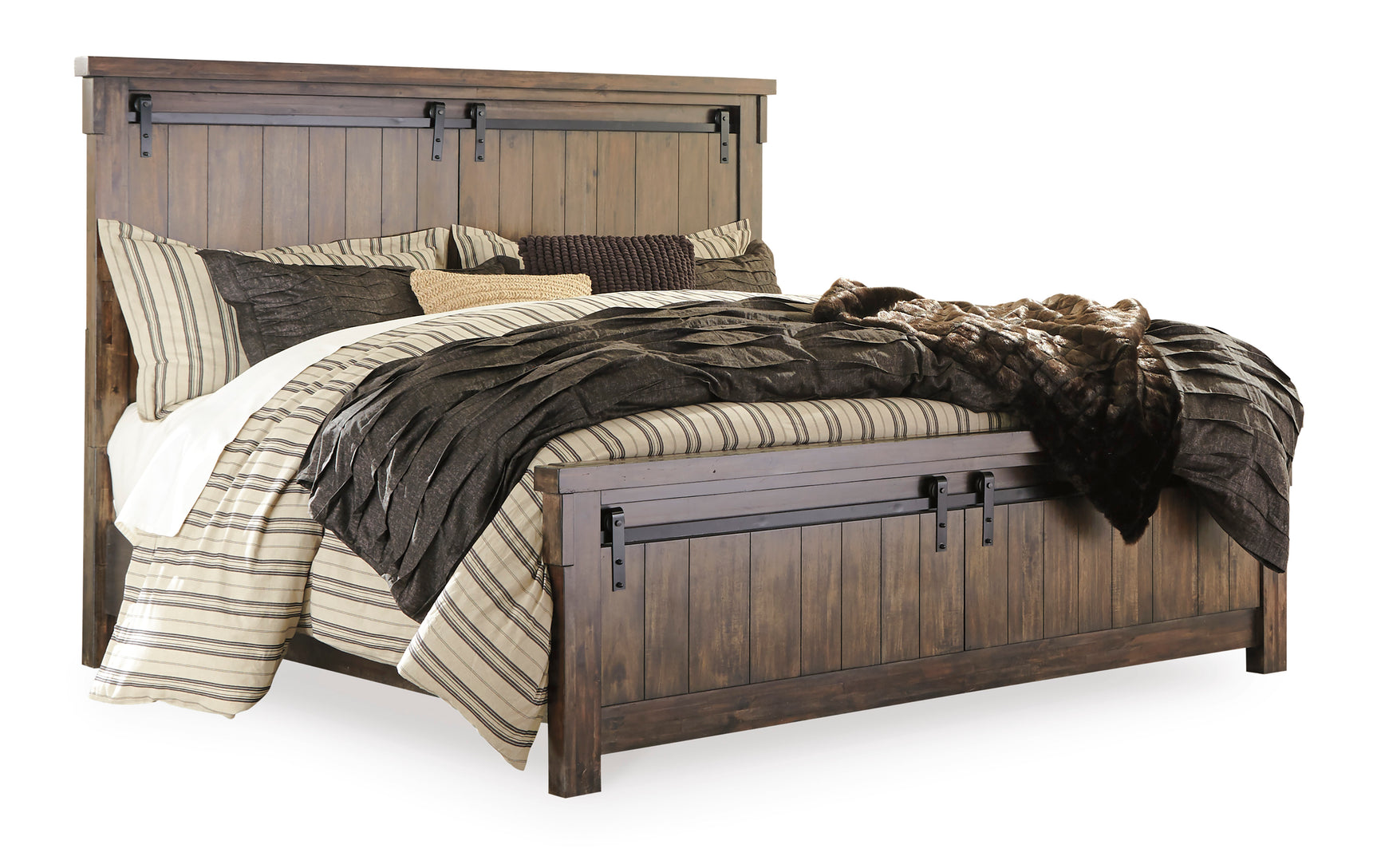 Lakeleigh Brown King Panel Bed - Ornate Home