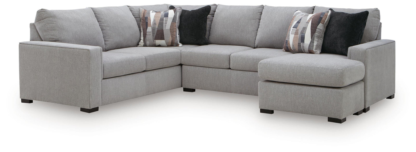 Lakepoint Nickel 2-Piece Sectional w/ Chaise - Ornate Home