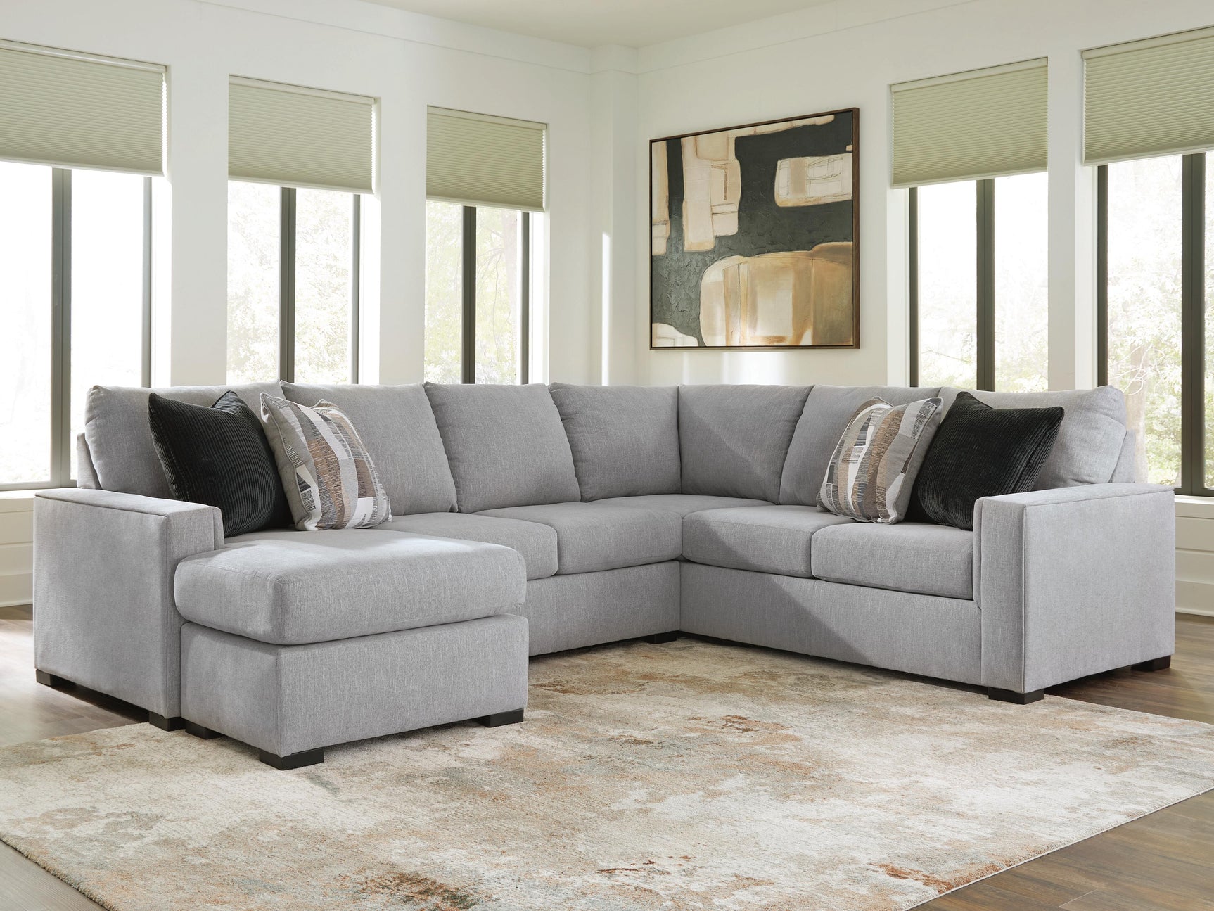 Lakepoint Nickel 2-Piece Sectional with Chaise - Ornate Home