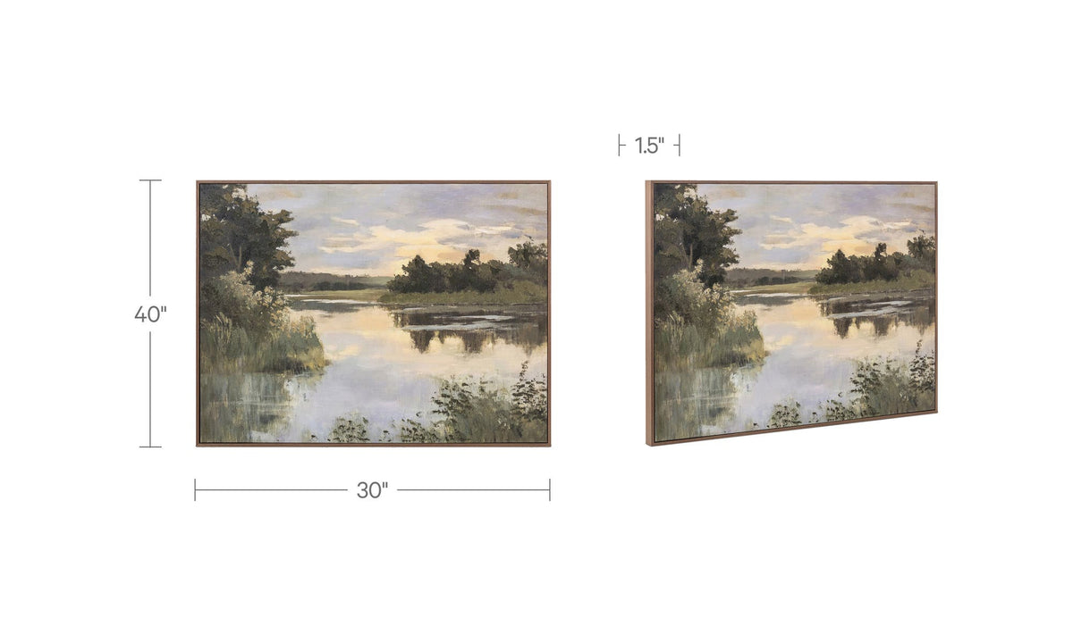 Lakeside Multi Framed Painting