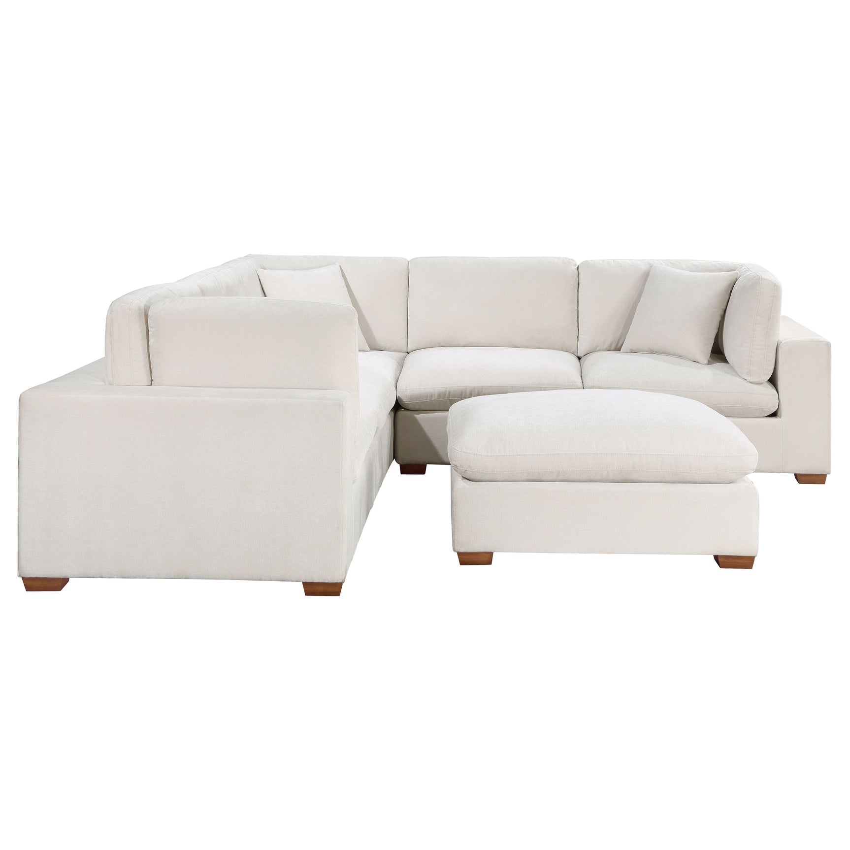 Lakeview Ivory 5-piece Modular Sectional Sofa - Ornate Home