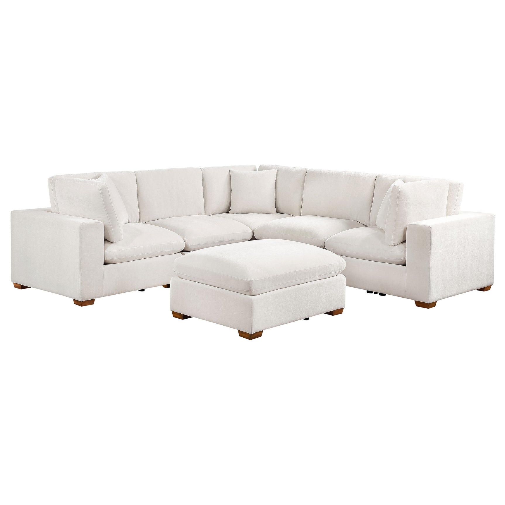Lakeview Ivory 6-piece Modular Sectional Sofa - Ornate Home