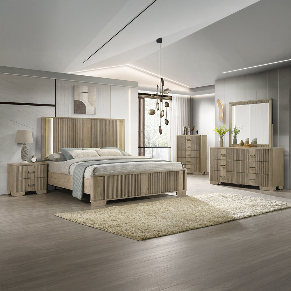 Lakkari Antique Oak Eastern King Bed - Ornate Home