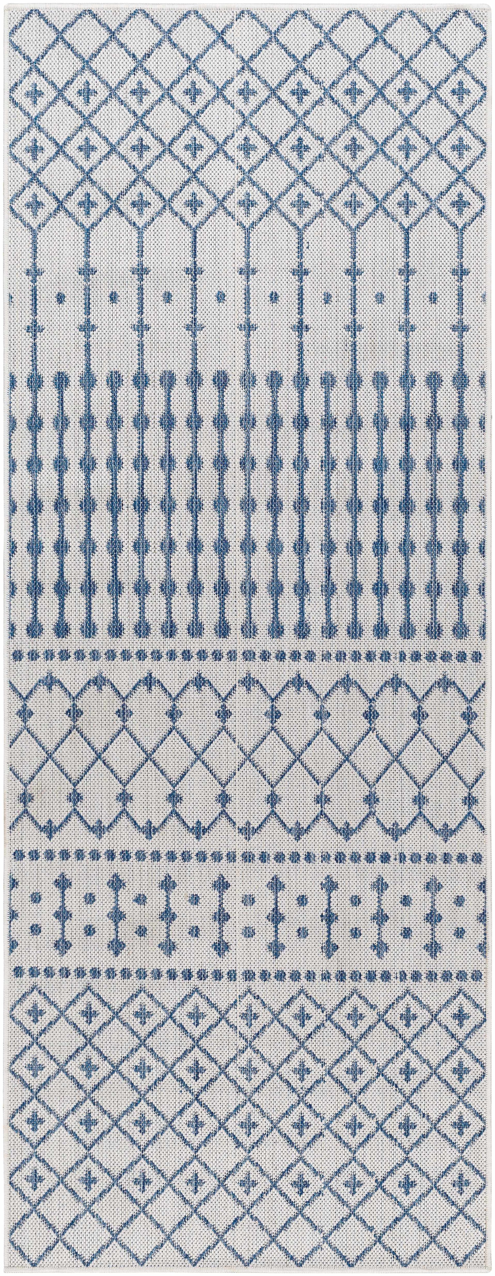 Lali Blue & Gray Outdoor Area Rug - Clearance - Ornate Home