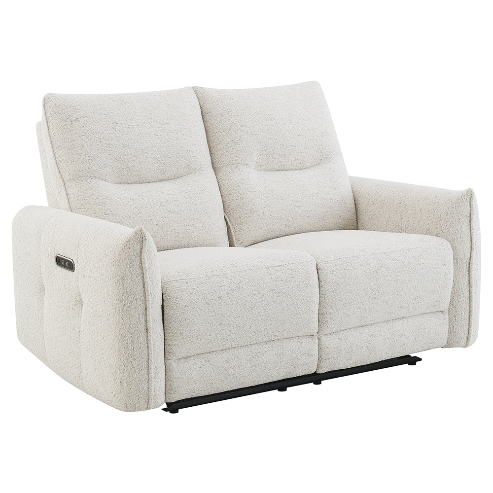 Lalisa Cream Power Motion Loveseat - Ornate Home