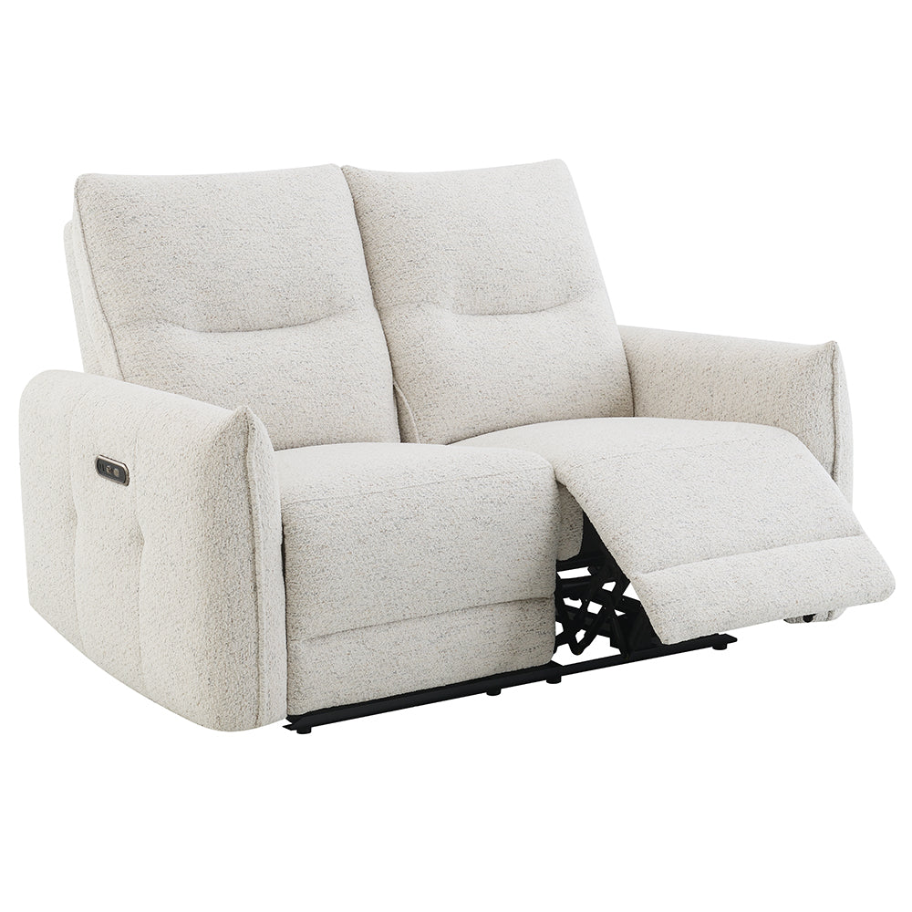 Lalisa Cream Power Motion Loveseat - Ornate Home