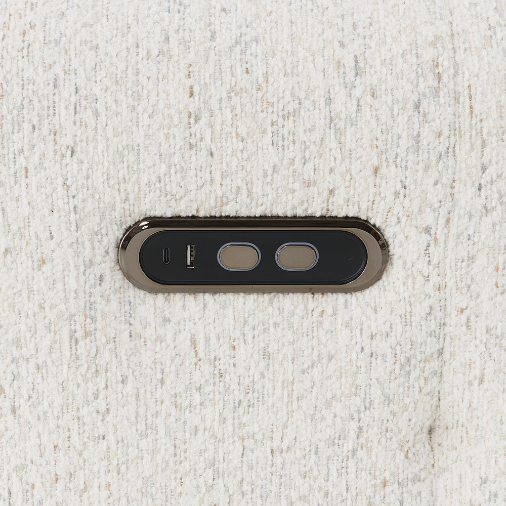 Lalisa Cream Power Motion Loveseat - Ornate Home