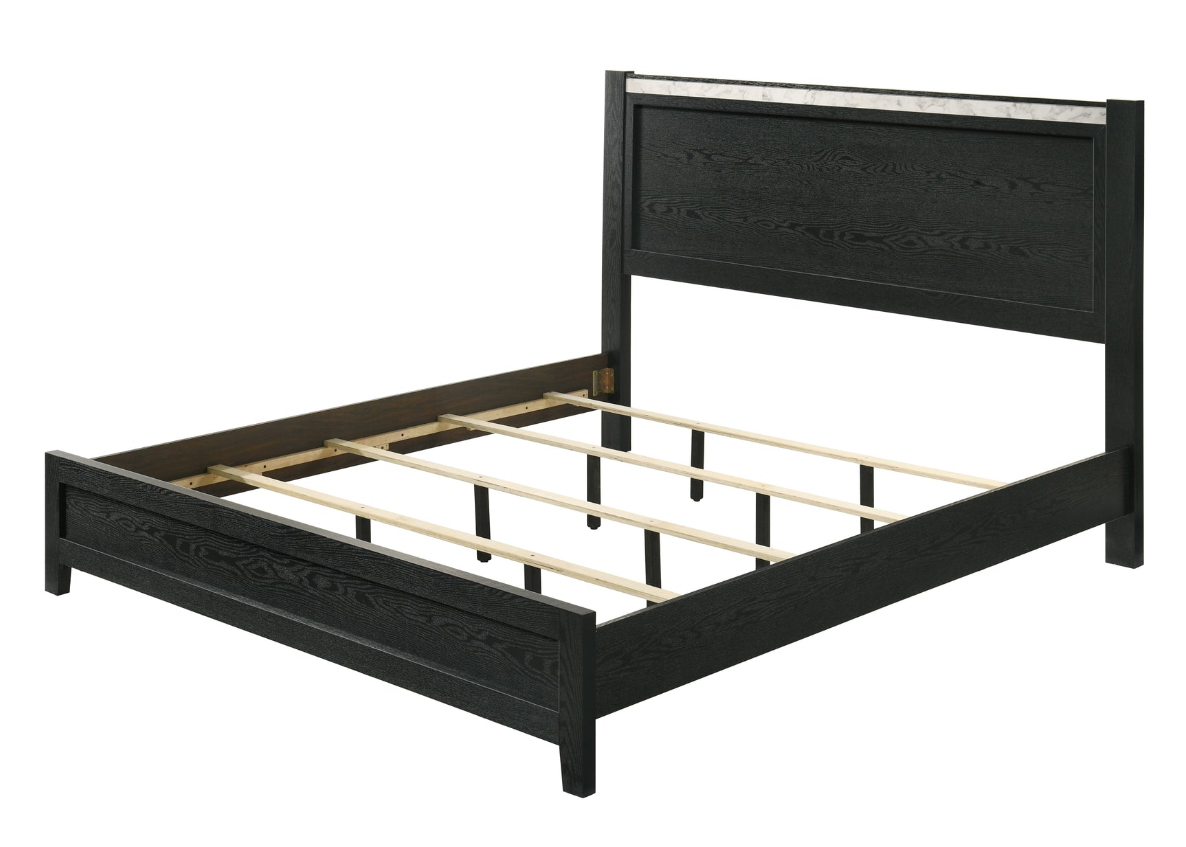 Lamar Black Queen Panel Bed - Ornate Home