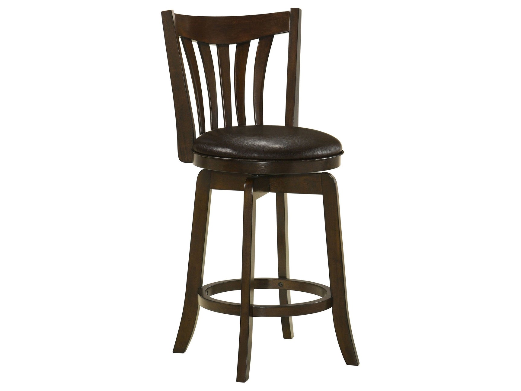 Lambert Dark Cherry Counter Height Swivel Bar Chair - Ornate Home